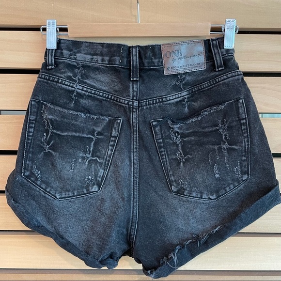 One Teaspoon High Waist Bandits Distressed Black - Picture 5 of 8